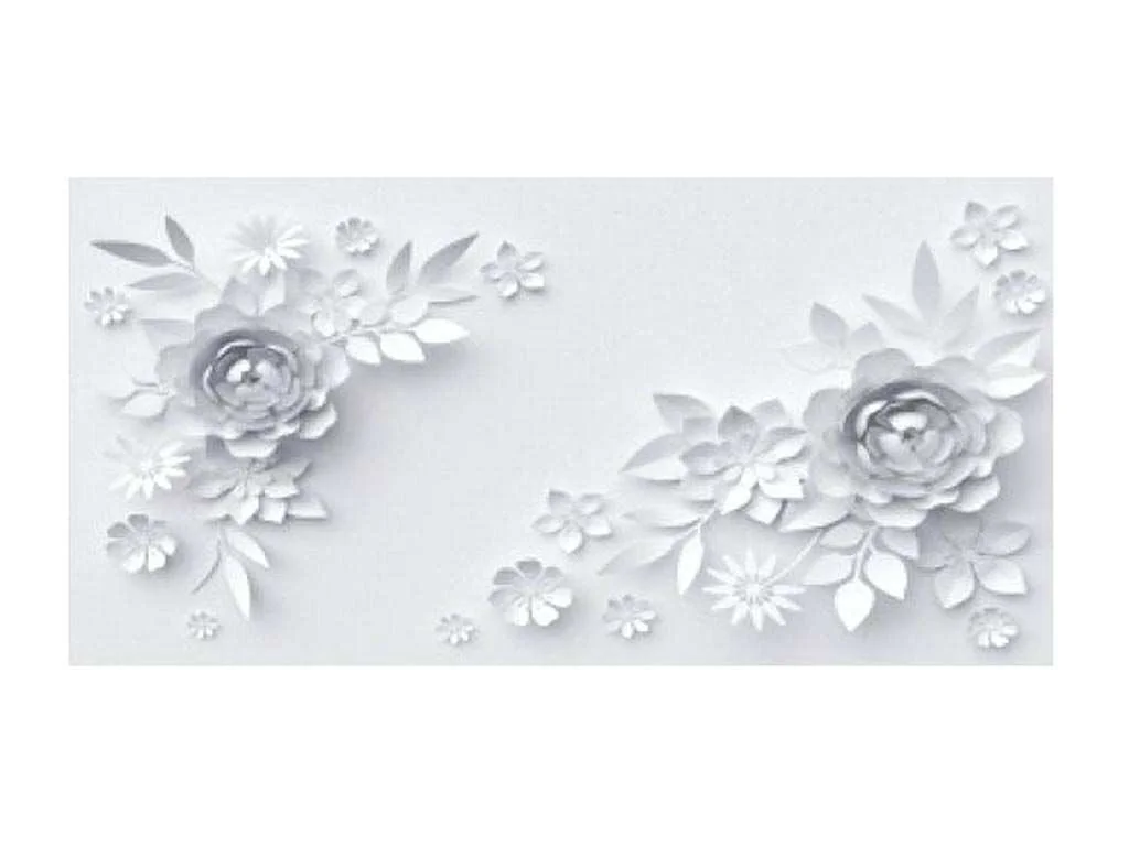 Нью йорк фотопечать стол обеденный раздвижной / цветы на сером/бетон белый/белый