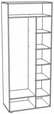 Прихожая Мини-Лайт комл. 4 венге/ясень шимо светлый
