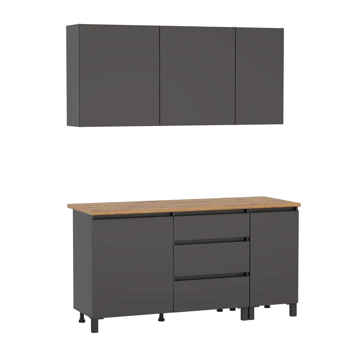 Кухня София 1600 диамант серый