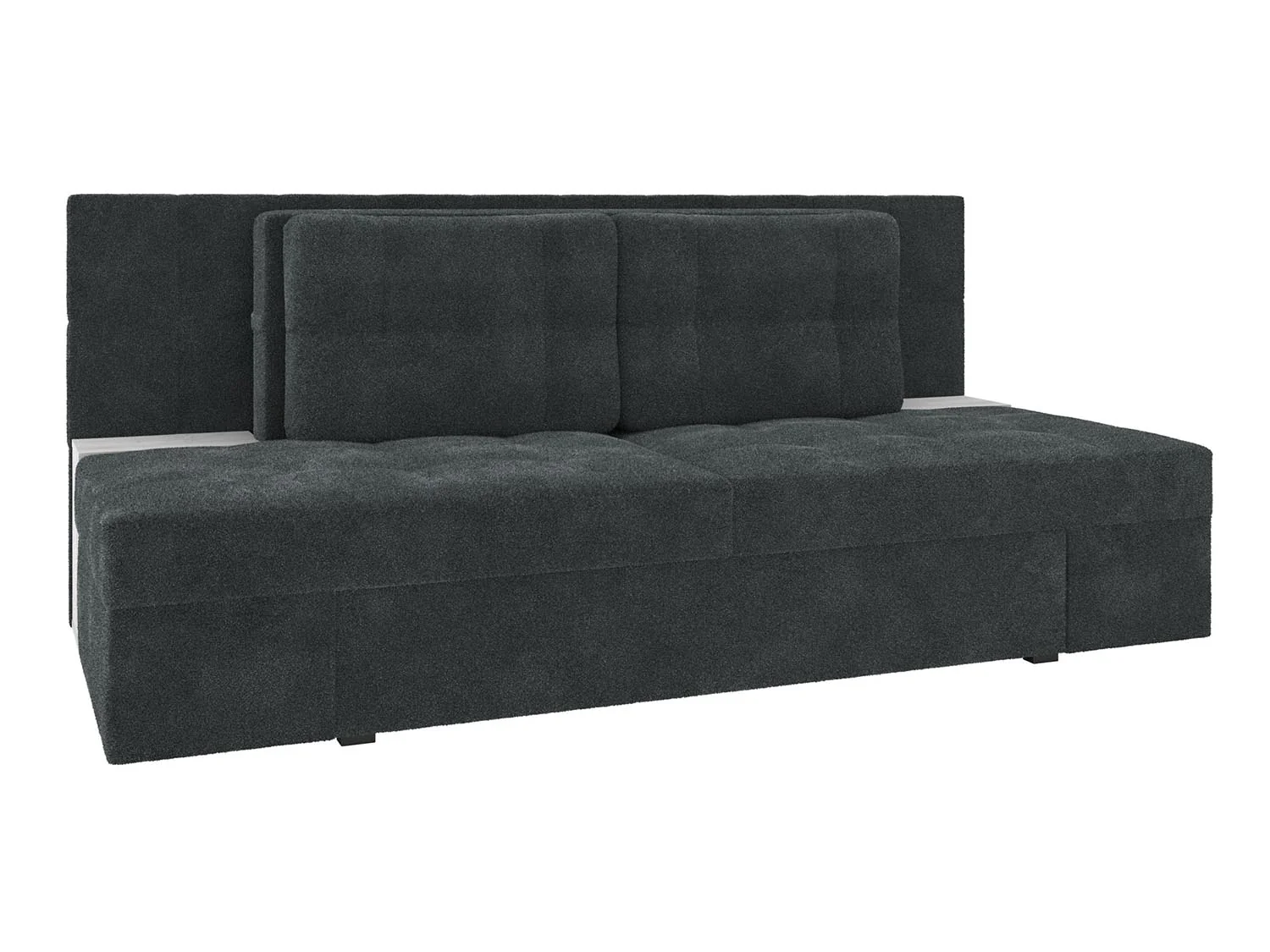 Даллас М диван-кровать / велюр джоя 018 графит / бетон пайн белый