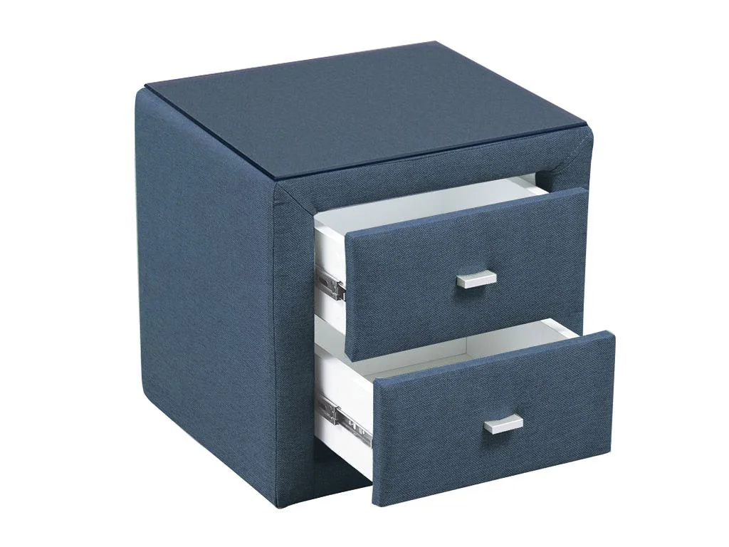 06.34-01 тумба прикроватная со стеклом жаккард деним