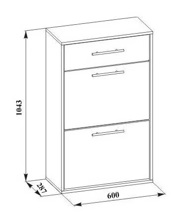 Тумба для обуви ТП-2 Дуб сонома/Белый