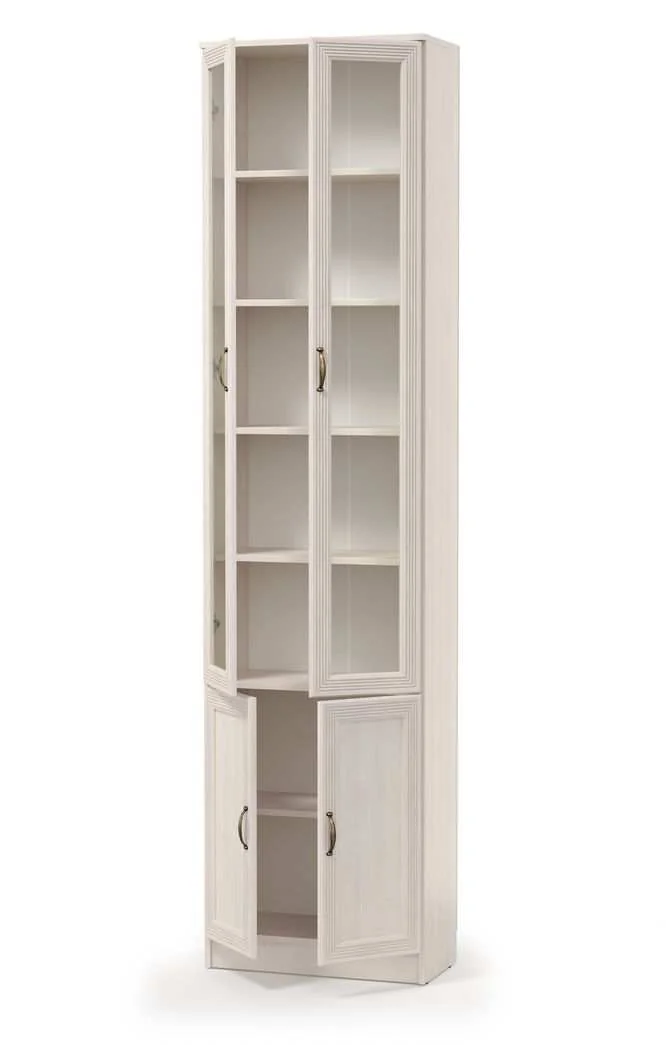 Шкаф комбинированный В-18 Оливия Вудлайн кремовый/Аруша Венге