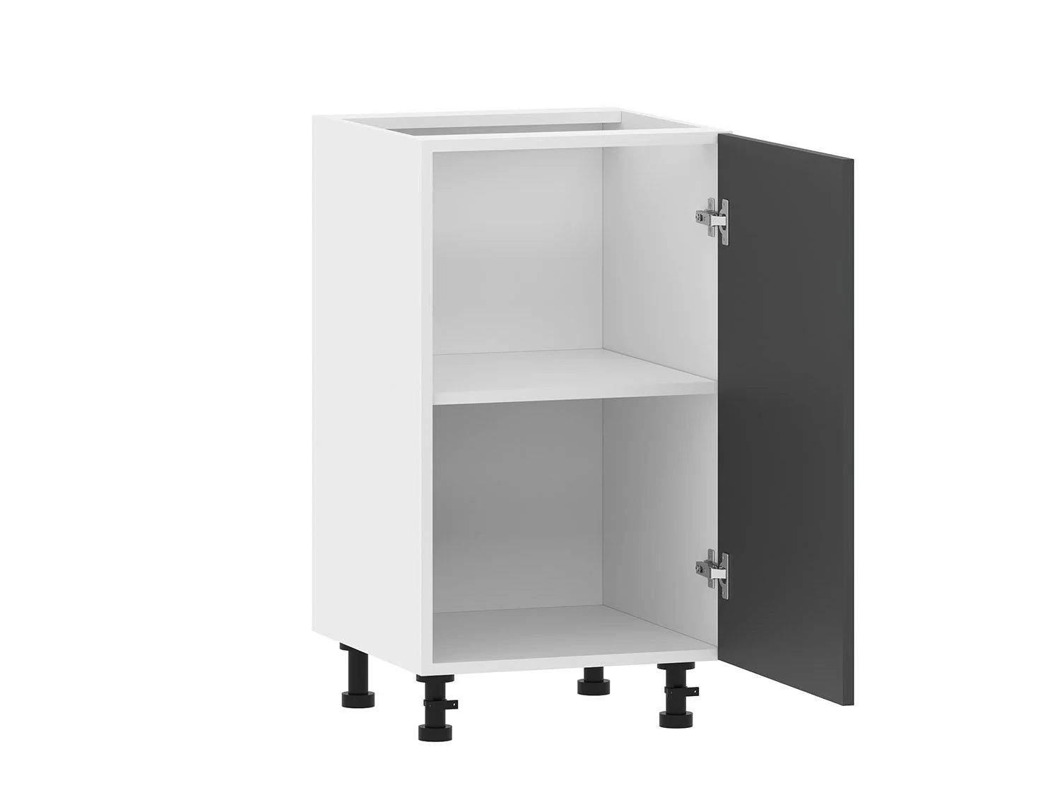 Кухня Борги комплект 4 Белый / Антрацит-Белый