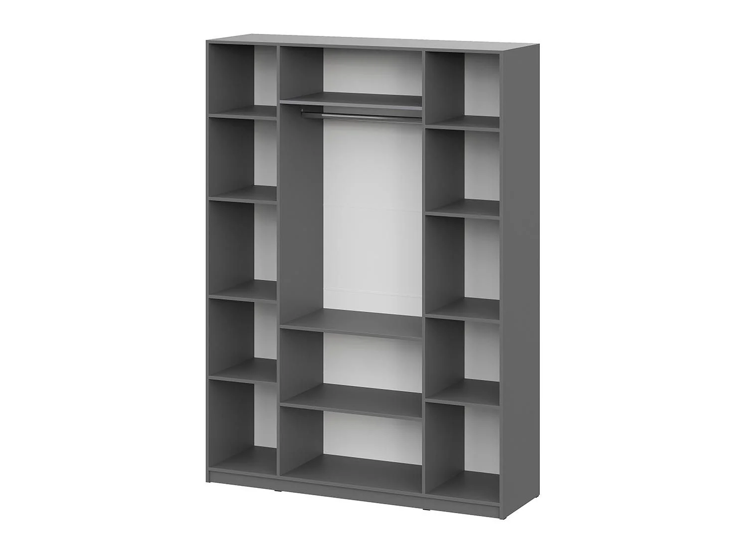 ШК 5 шкаф 1600 + полки 1 комплект / Графит