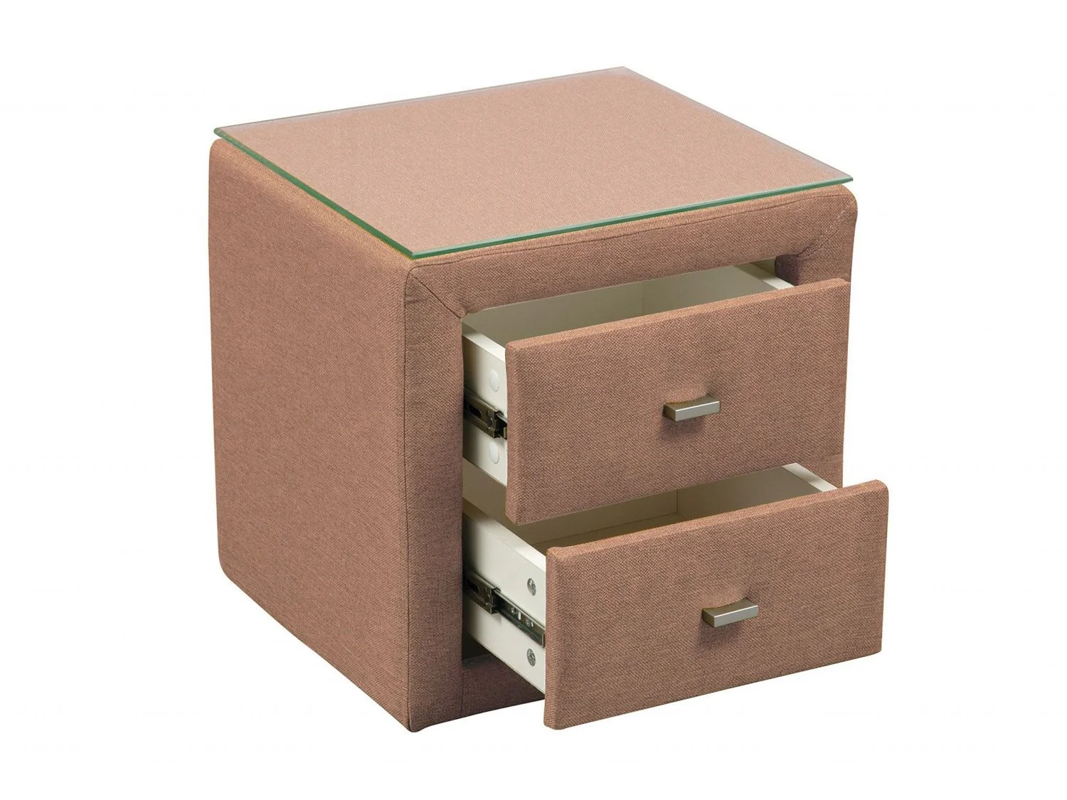 06.34-01 тумба прикроватная со стеклом велюр тенерифе корица