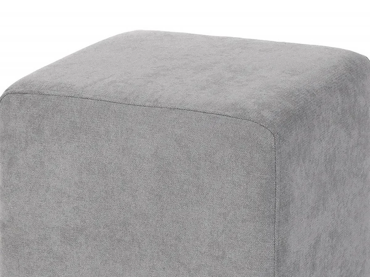 Пуф Валенсия Серый велюр