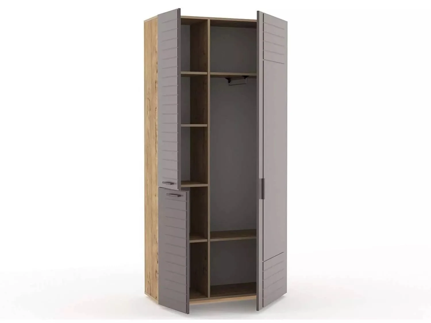 НМ 013.36 Шкаф для одежды Livorno /дуб бунратти / софт графит