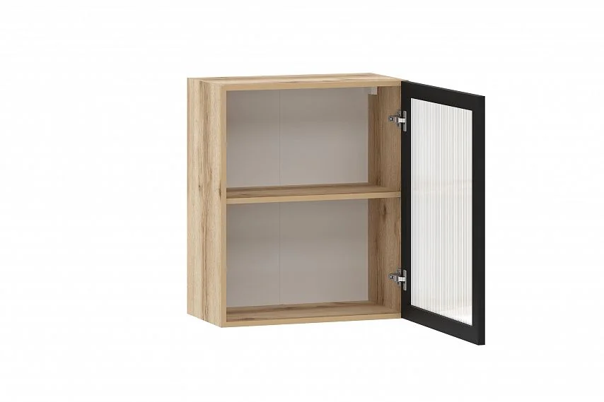 Moru шкаф навесной 100.80.600 / Дуб делано/Черный