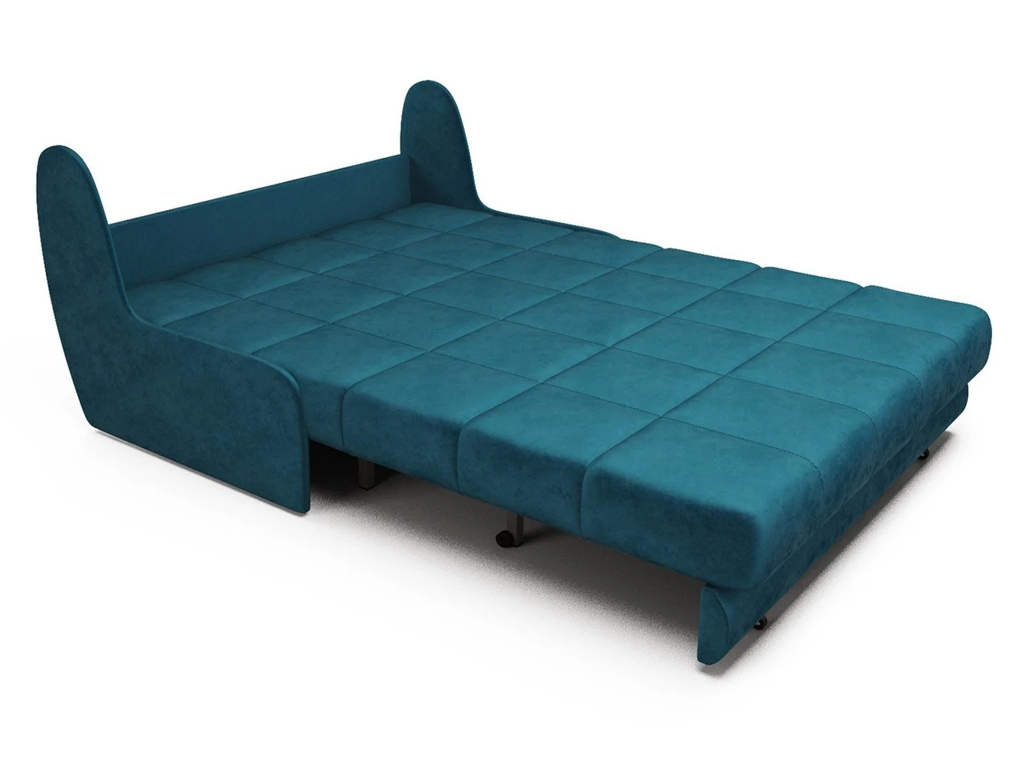 Диван Аккордеон Барон №2 бархат сине-зеленый  STAR VELVET 43 BLACK GREEN