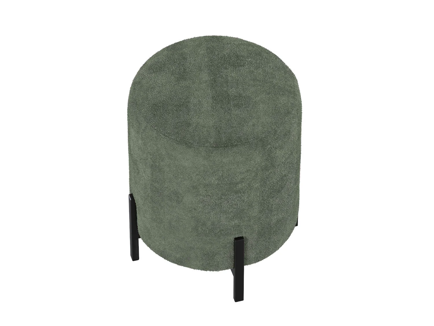 Пуф Люкс круглый велюр Панда олива