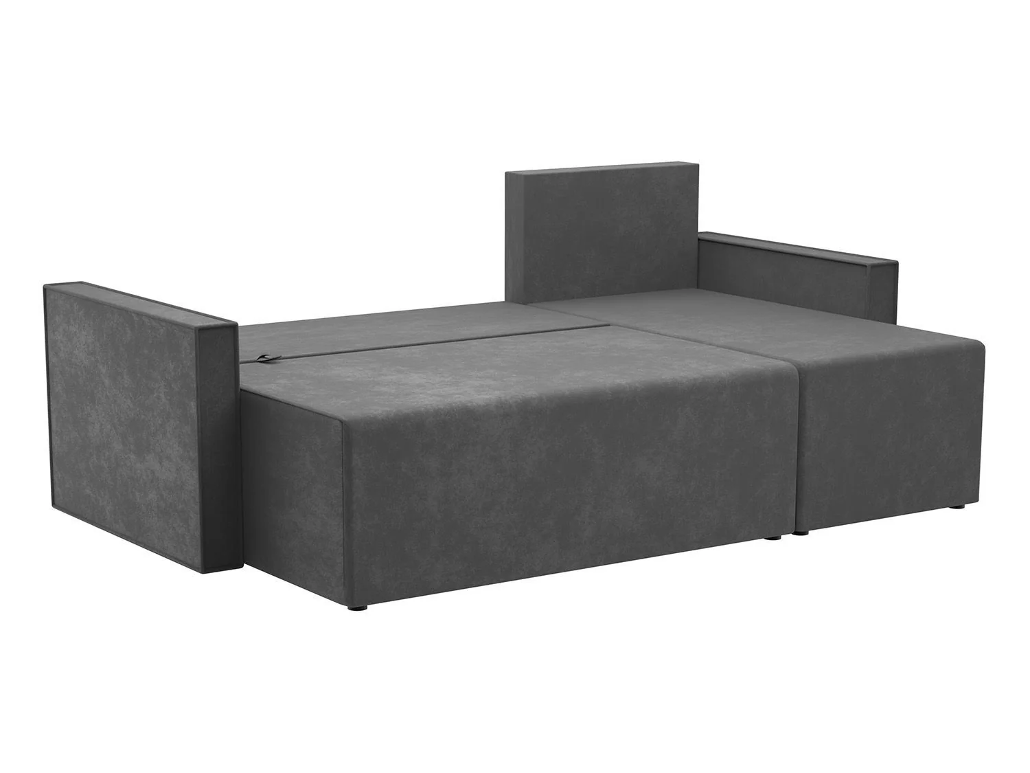 Диван Берта угловой велюр серый