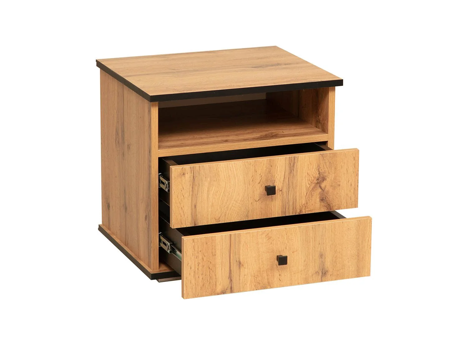 Спальня Либерти (опора h20) Дуб вотан/Черный