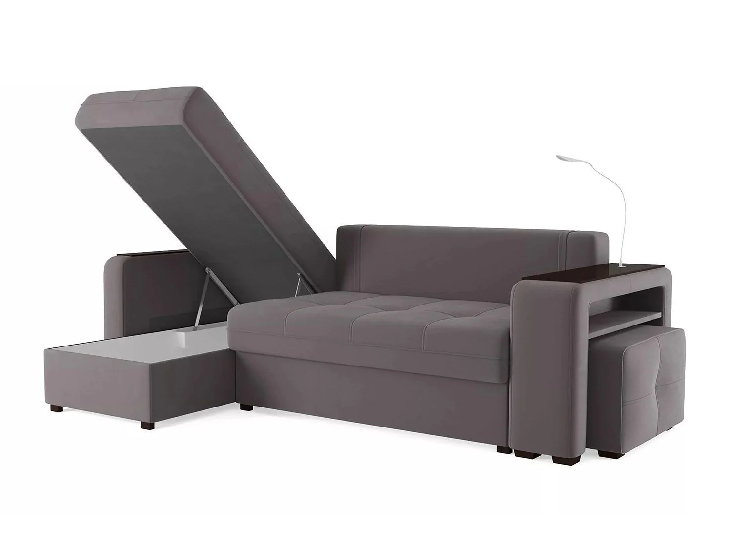 Диван угловой Smart 4 Б3-1Пф-2Т-Б4 Велюр Velutto 19