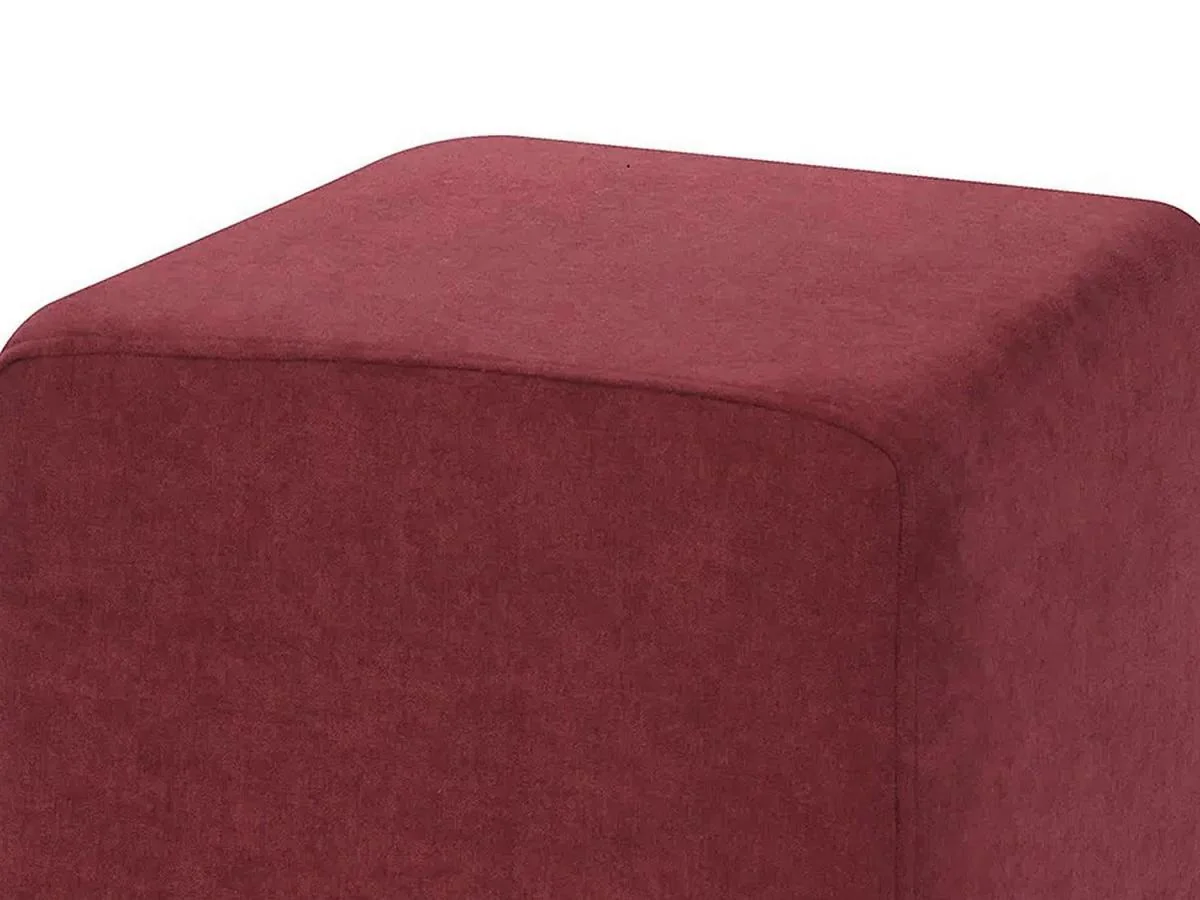 Пуф Валенсия Бордовый велюр