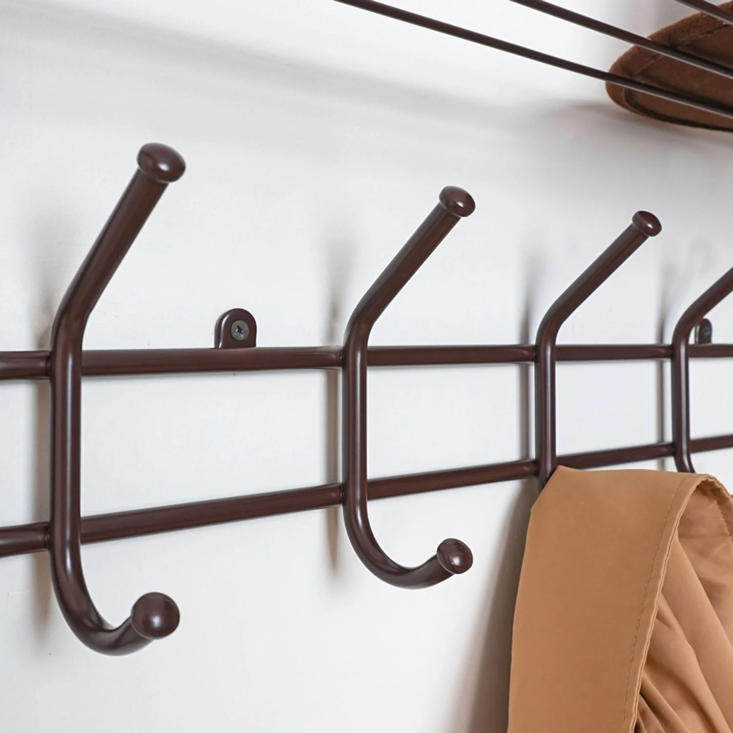 Вешалка 2-х ярусная 60 коричневый