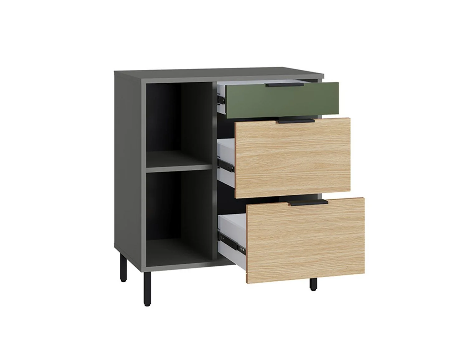 Марвэл Тумба 16.160 Темно - серый / Плэйн / Дымчатый Зеленый