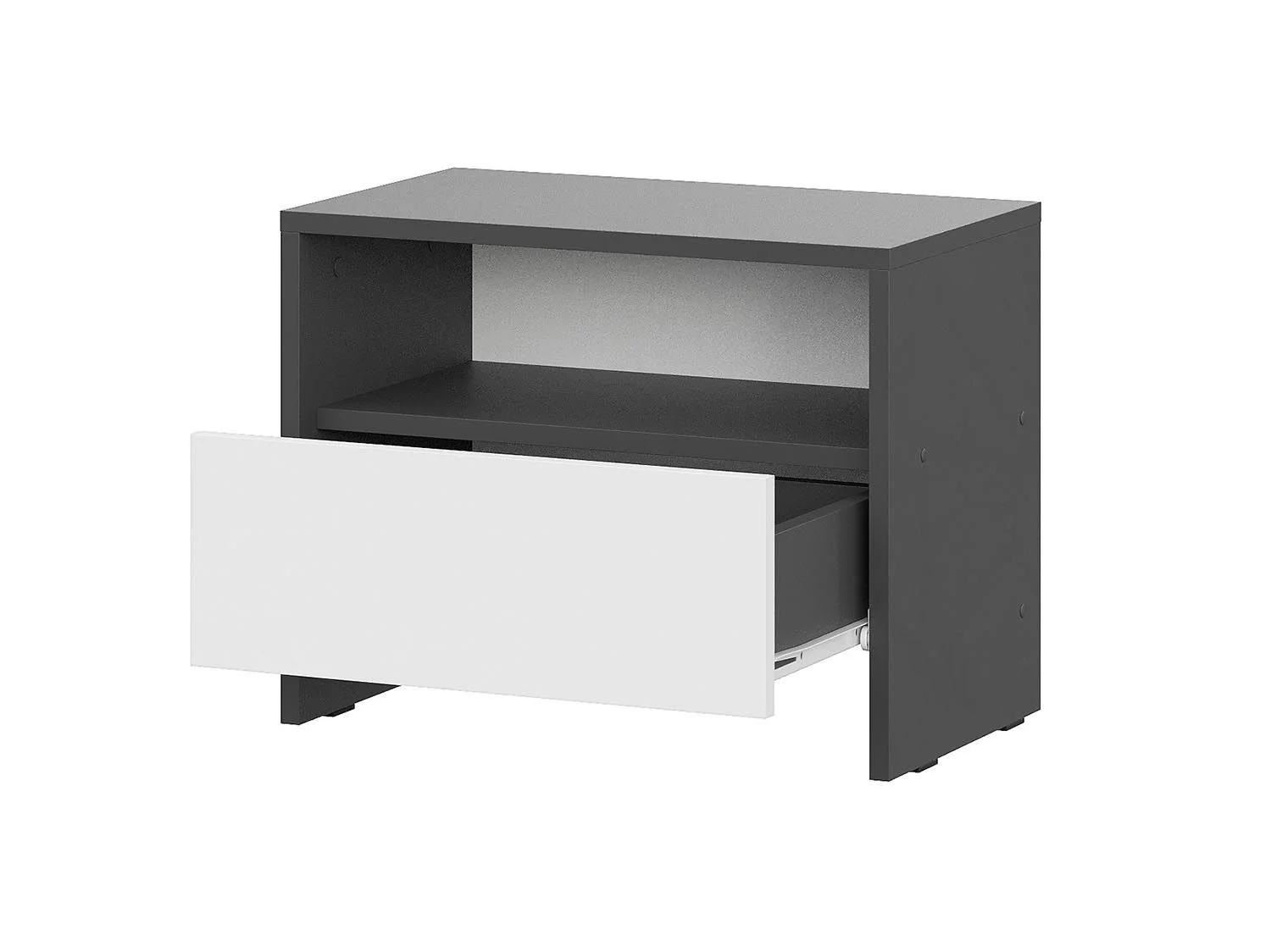 Дольче тумба прикроватная / Графит/Белый
