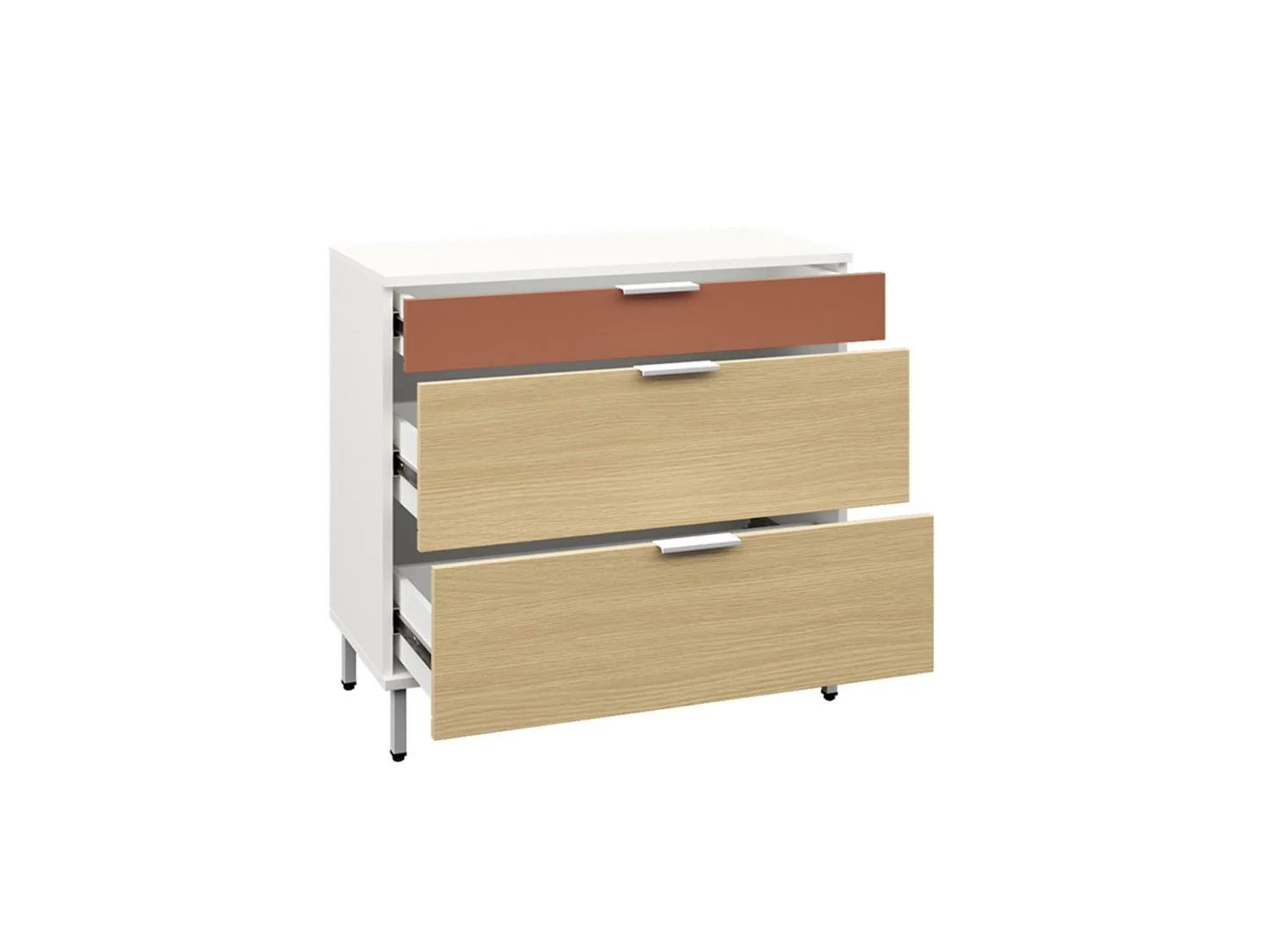 Марвэл Комод 16.234.03 Белый PE шагрень / Плэйн