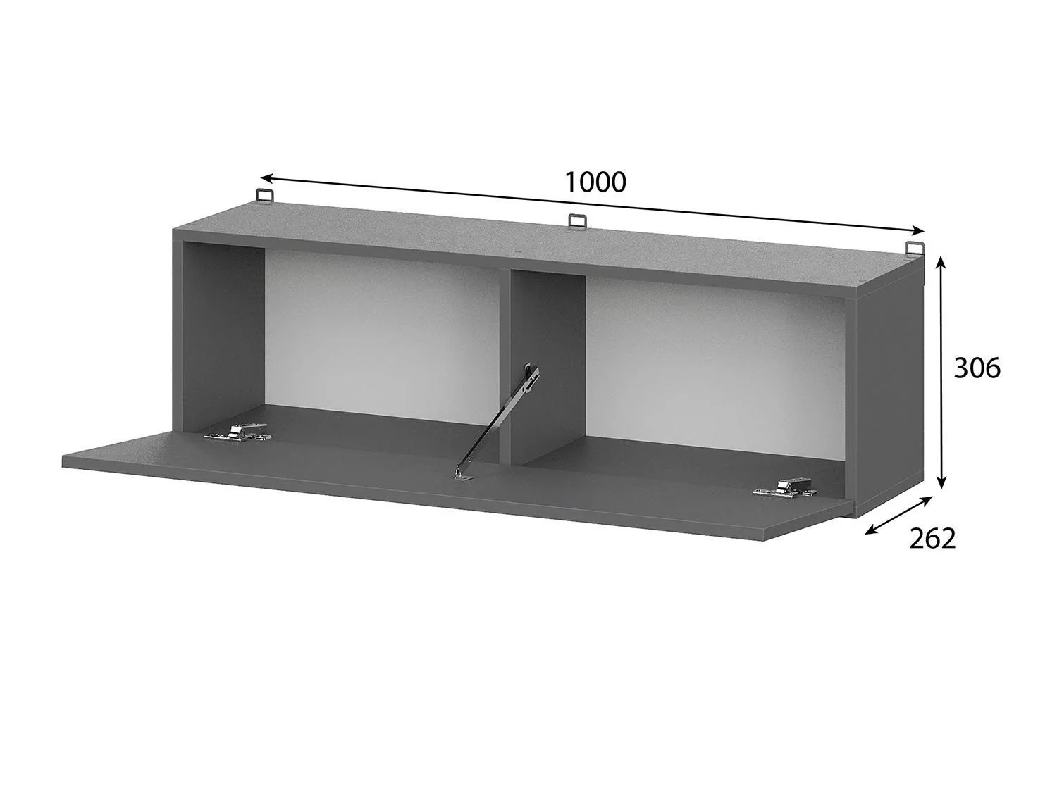 Денвер шкаф навесной / Графит серый