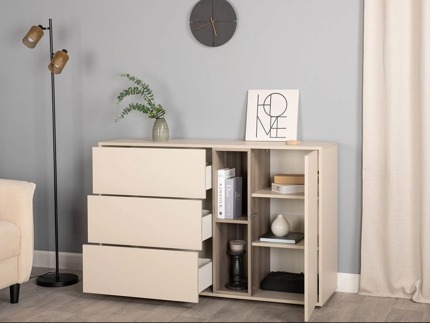 Тайл комод 16.237 Сатин/Эмили Блаш