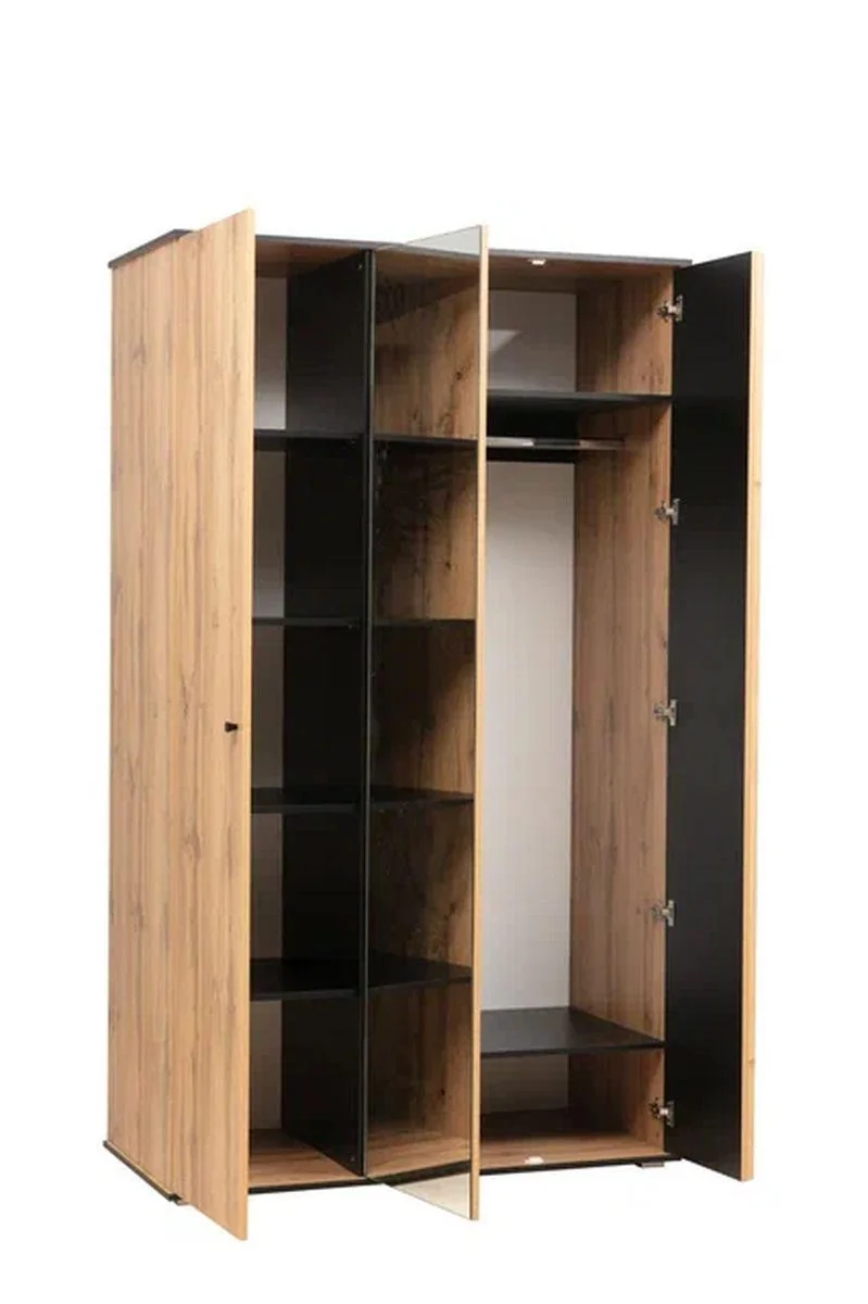 Шкаф для одежды Либерти 51.14 (опора h20) Дуб вотан/Черный