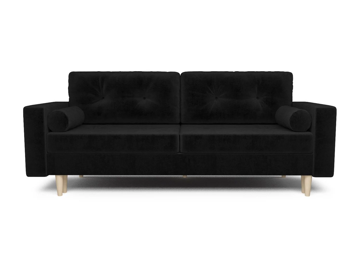 Диван Белфаст велюр черный / НВ-178/17