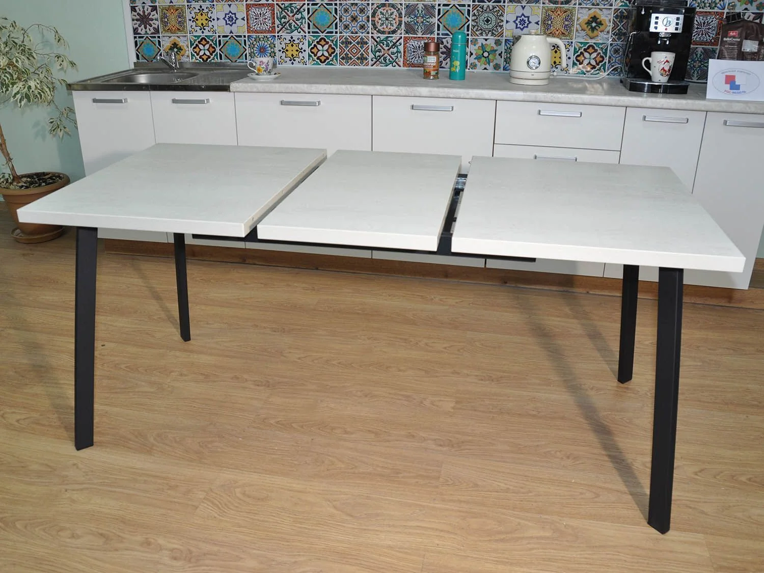 Обеденная группа Бэлфаст / Стул Р 4 шт. / Бетон белый/черный / бид 01