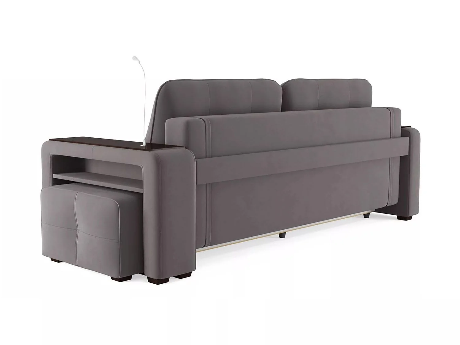 Диван Smart 4 пуф справа Б3-3Т-Б4 СК Велюр Velutto 19