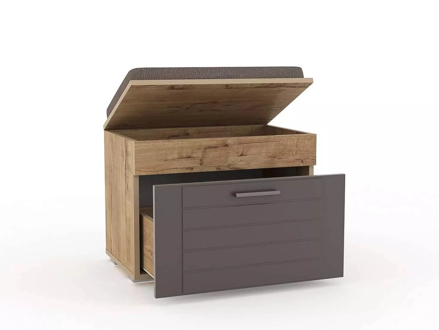 НМ 040.63 Тумба для обуви Livorno /дуб бунратти / софт графит