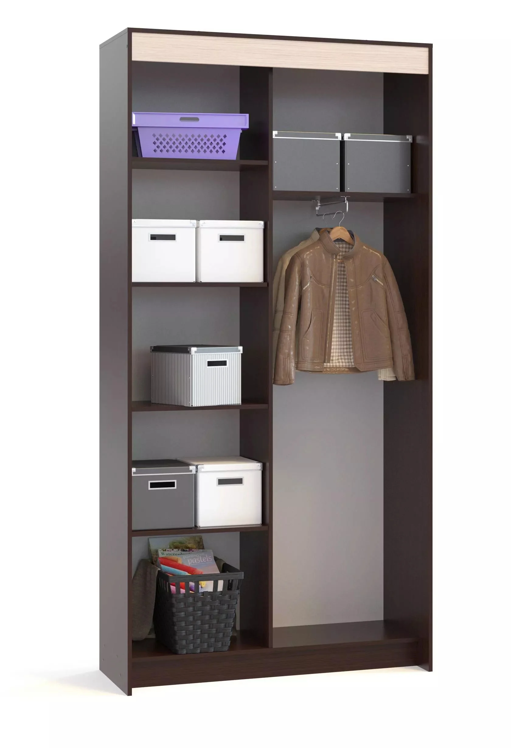 Шкаф-купе Контур ШР-124.2 Венге / Беленый дуб