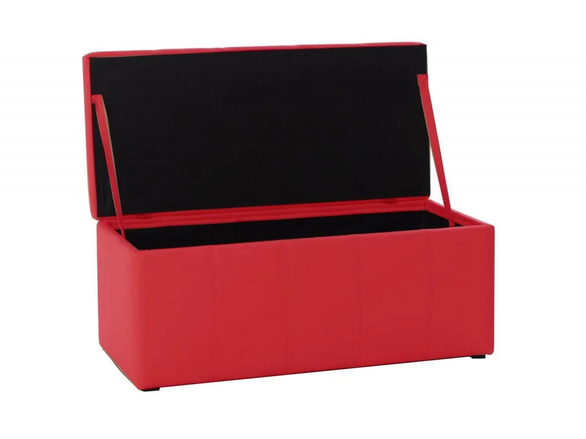 Банкетка Лонг Красный экокожа