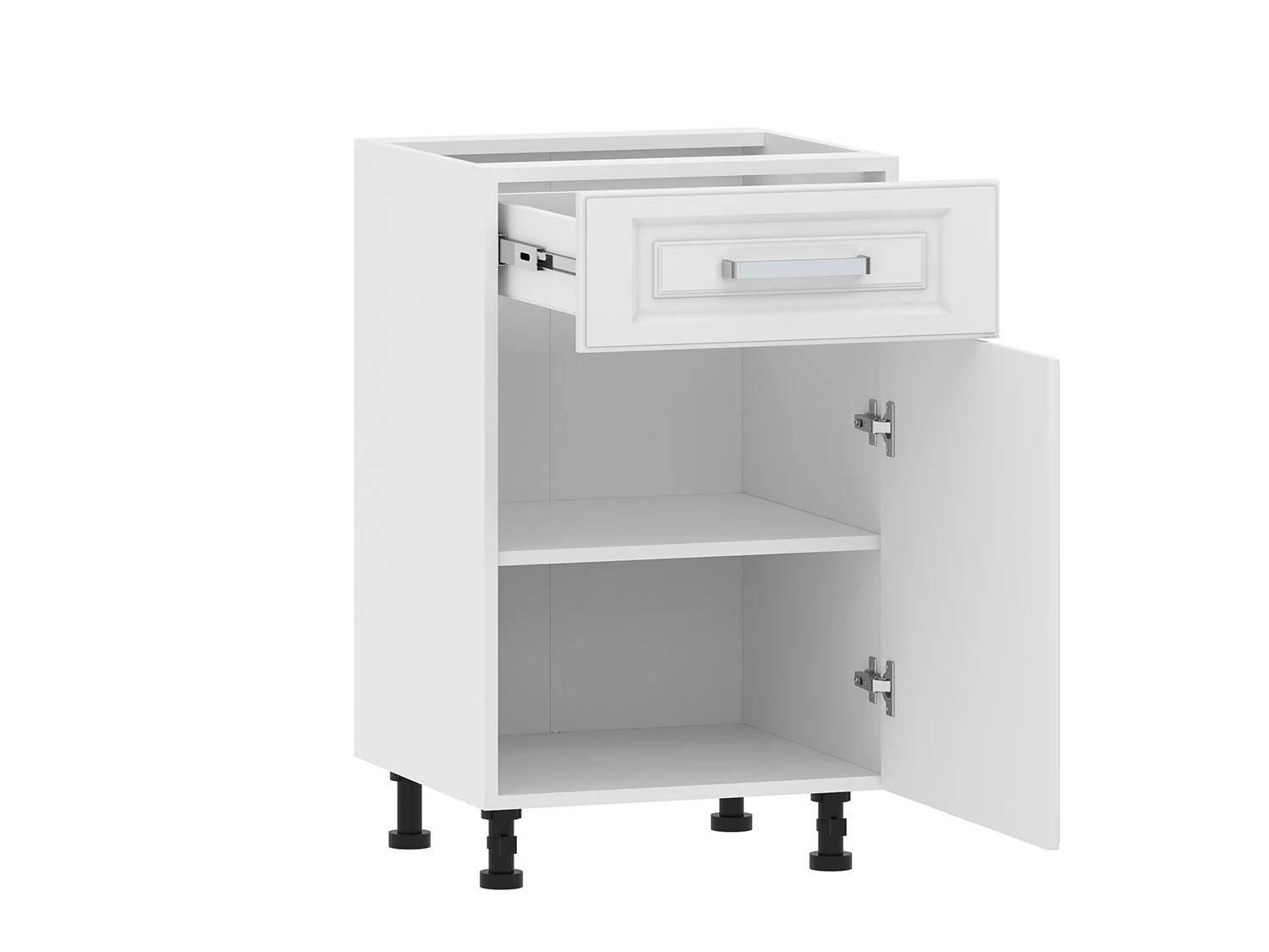 Вокс 100.08 500 тумба кухонная / Белый/Меренга