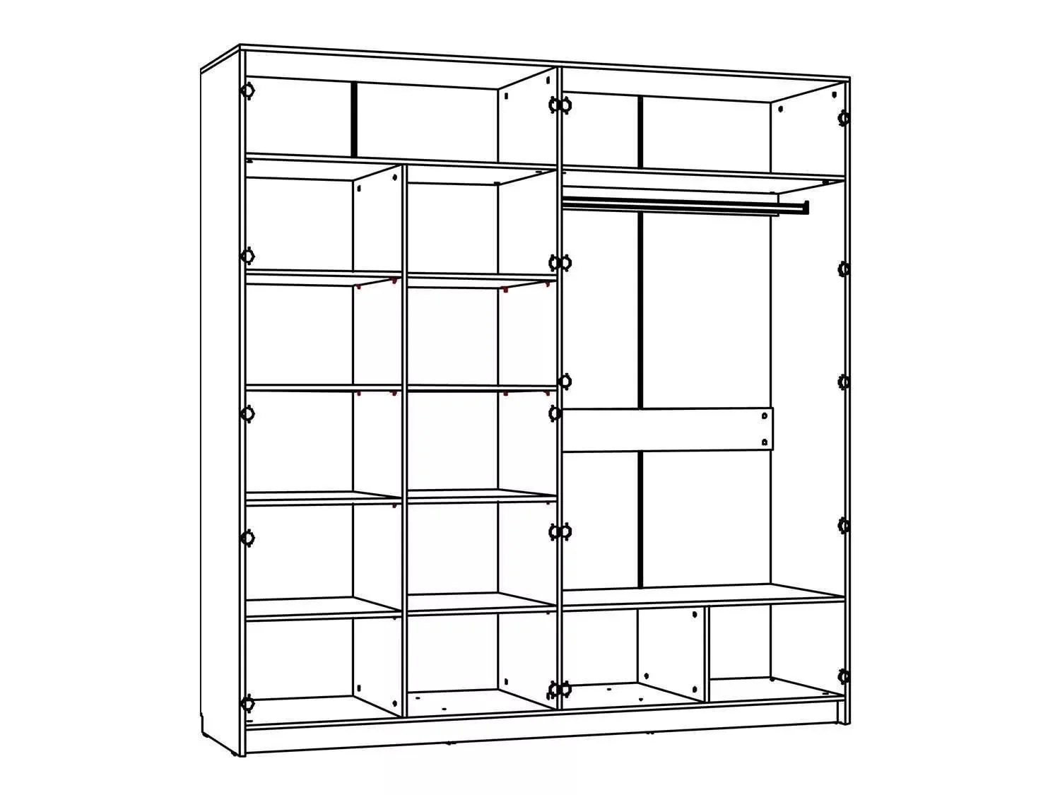 НМ 013.58 Шкаф комбинированный Livorno /дуб бунратти / софт графит