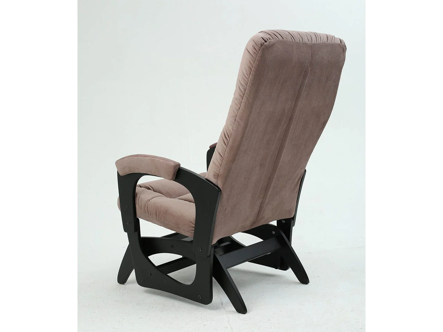 Кресло-маятник Леон Черный / Кофе с молоком