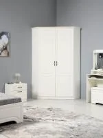 Ливерпуль Шкаф для одежды 13.124.02 Белый/Ясень ваниль