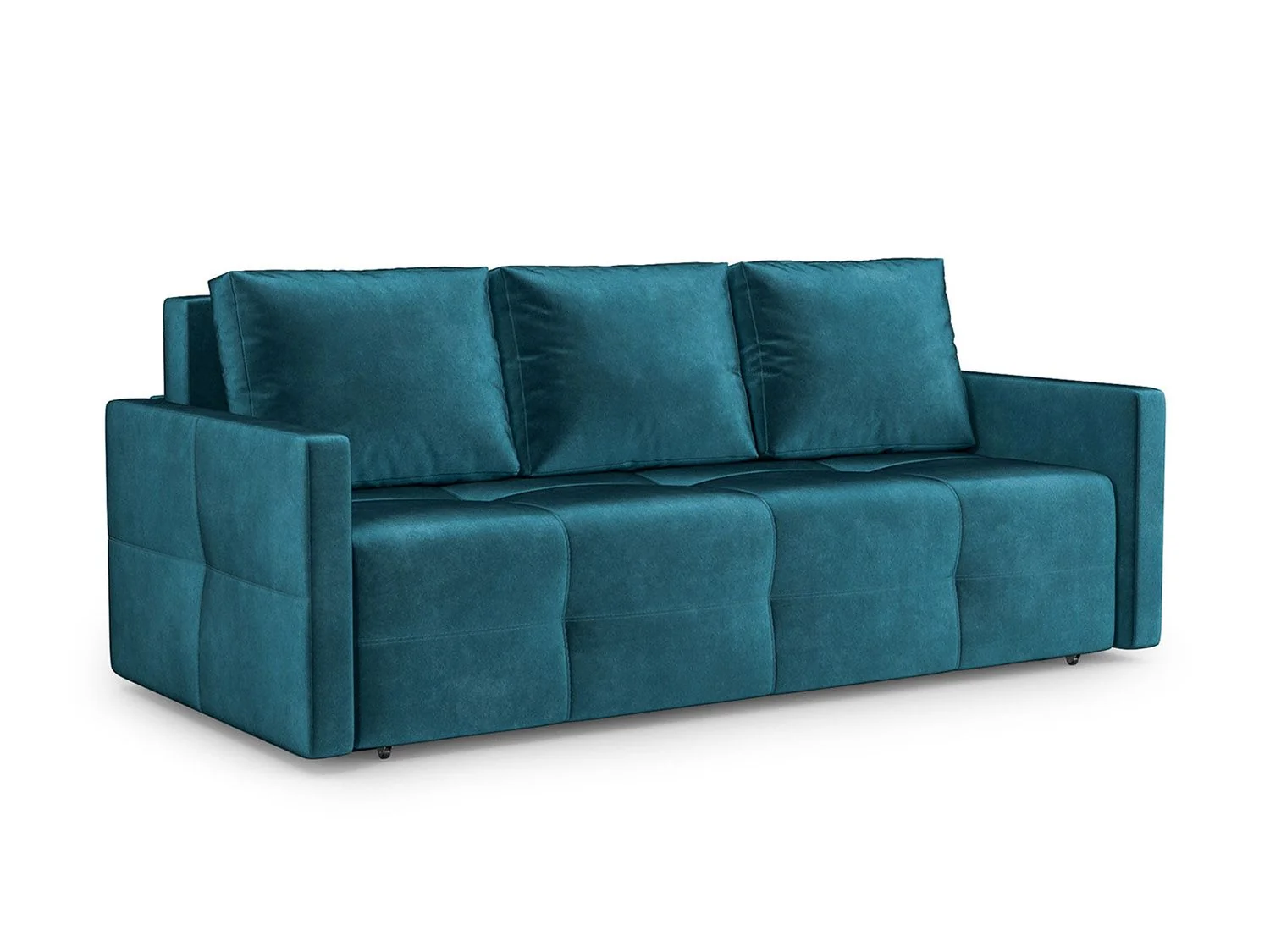 Диван Марсель №2 бархат сине-зеленый STAR VELVET 43 BLACK GREEN