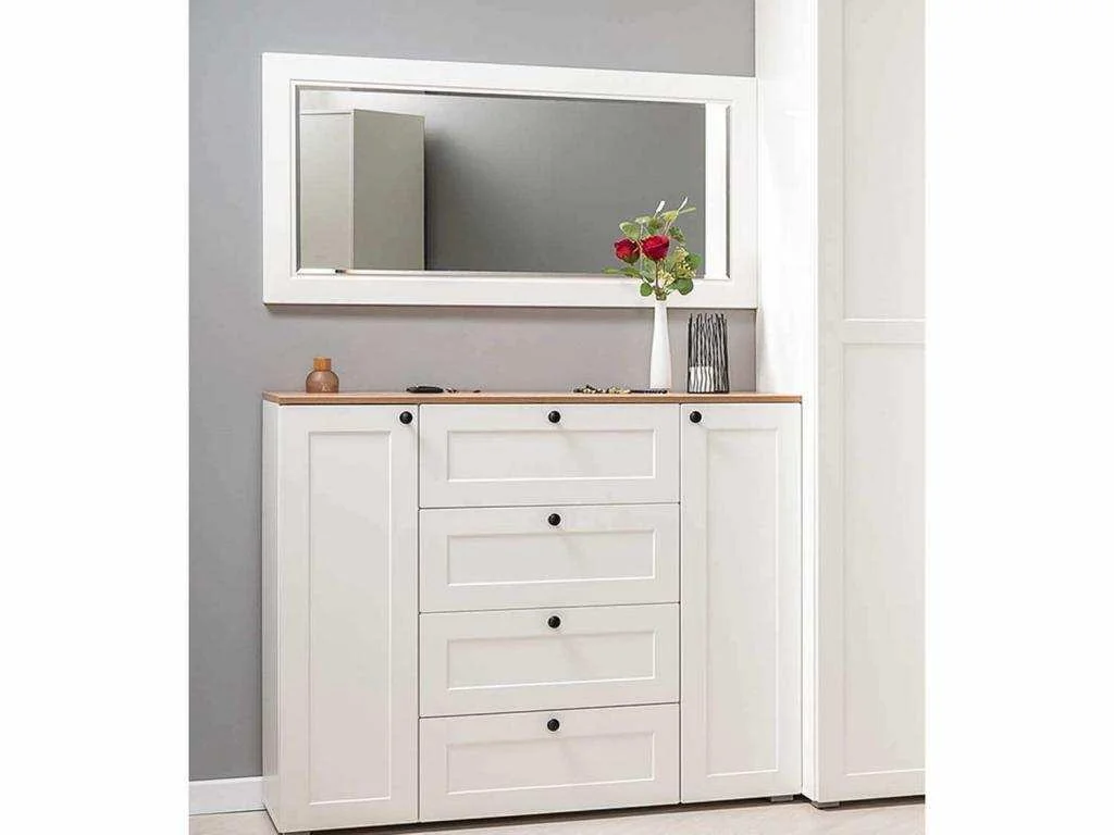 Прихожая Остин 2 Белый шагрень/Дуб Вотан