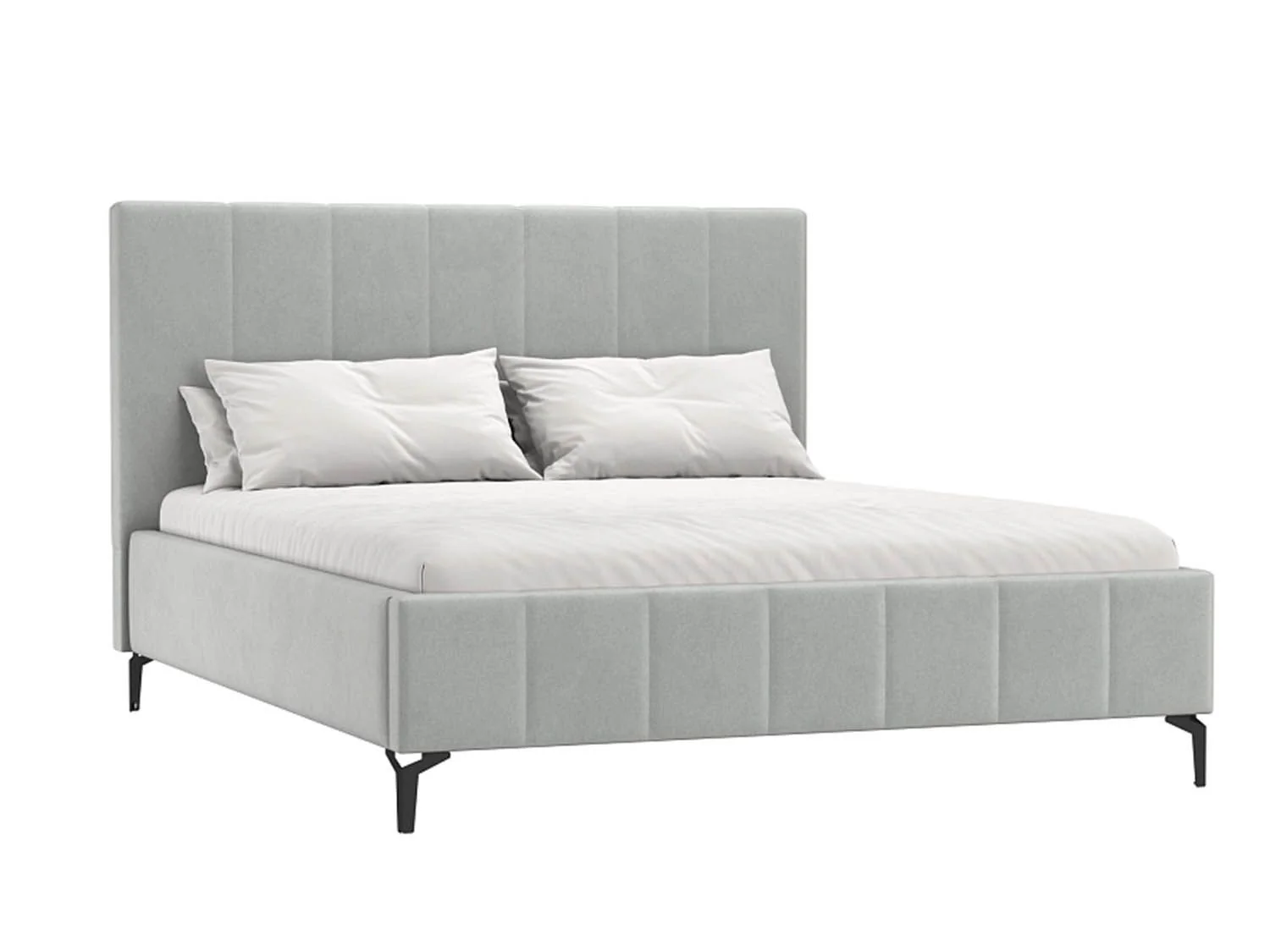 Брэнда кровать 1800 микровелюр дым