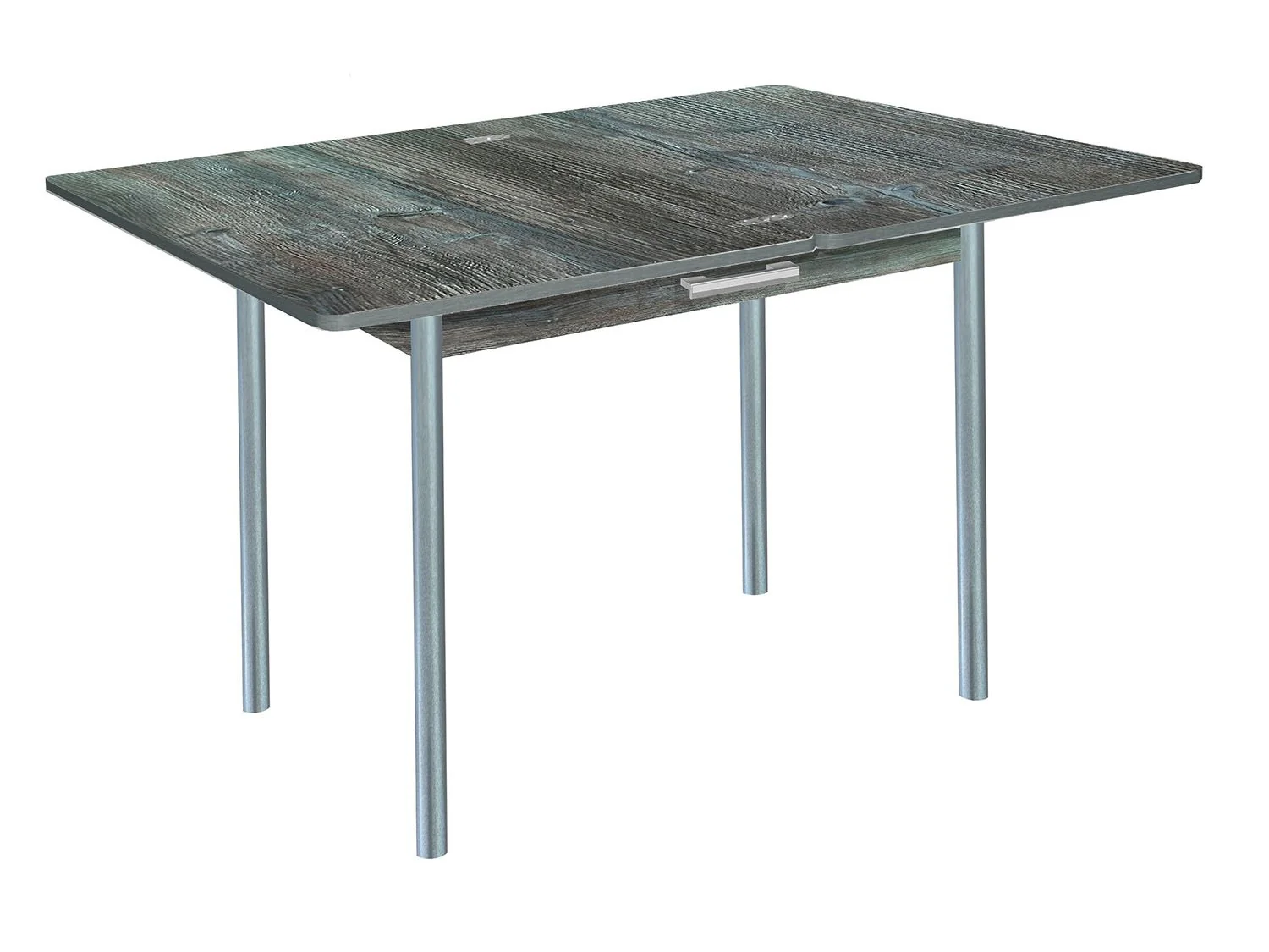 Симпл стол обеденный раскладной с ящиком / сосна пасадена/металлик