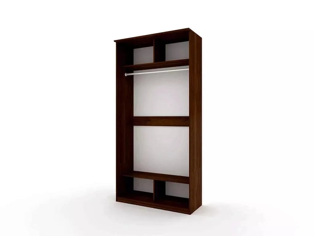 Шкаф купе Модерн 1190х600 2-х дверный зеркальный с пескоструем №1 венге