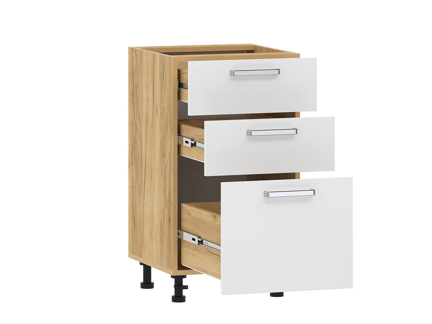 Борги 100.06 тумба кухонная (450) Дуб Крафт золотой / Белый