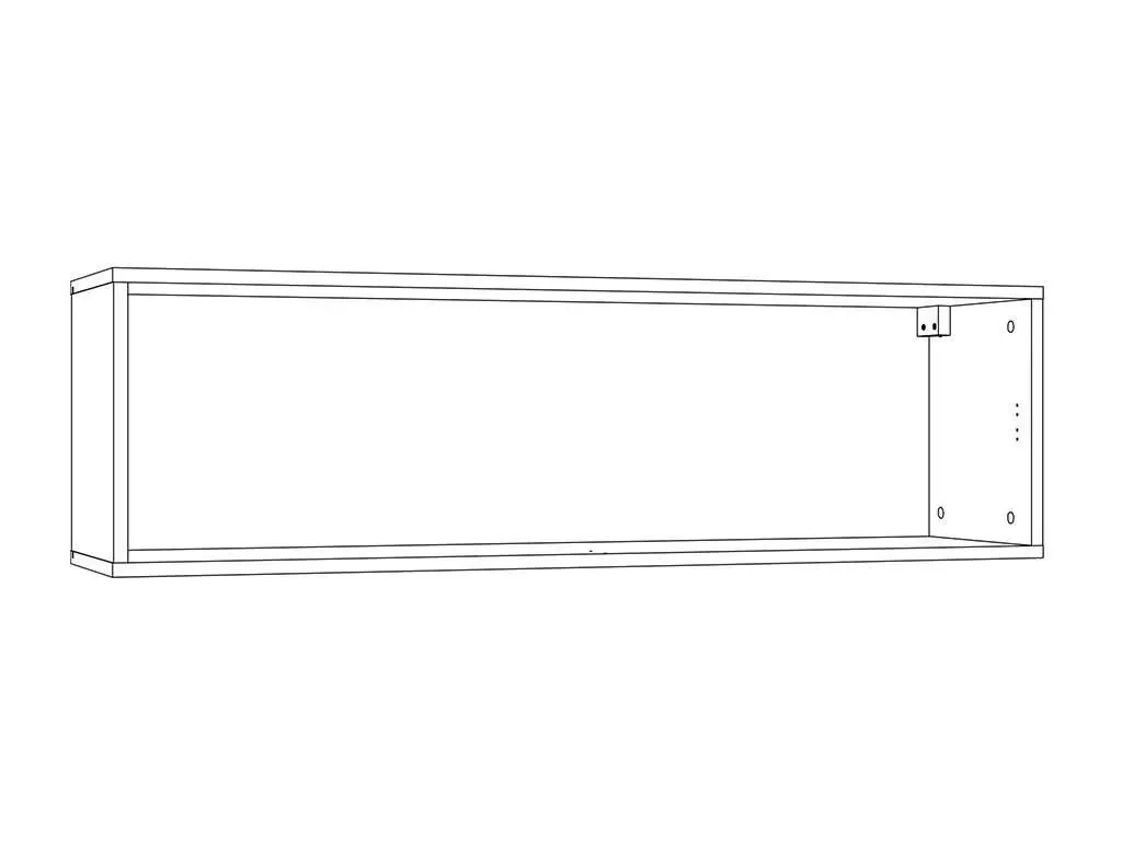 НМ 014.21 Шкаф навесной Summit / ясень анкор тёмный / графит софт (открывание вверх)