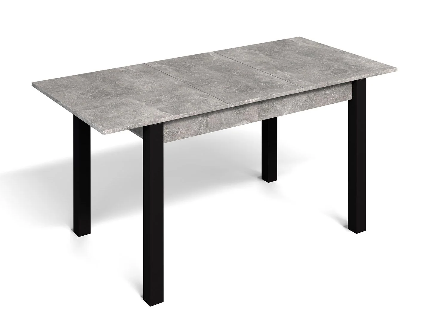 Стол раздвижной с вставкой Милан-3 Ателье светлое / Черный