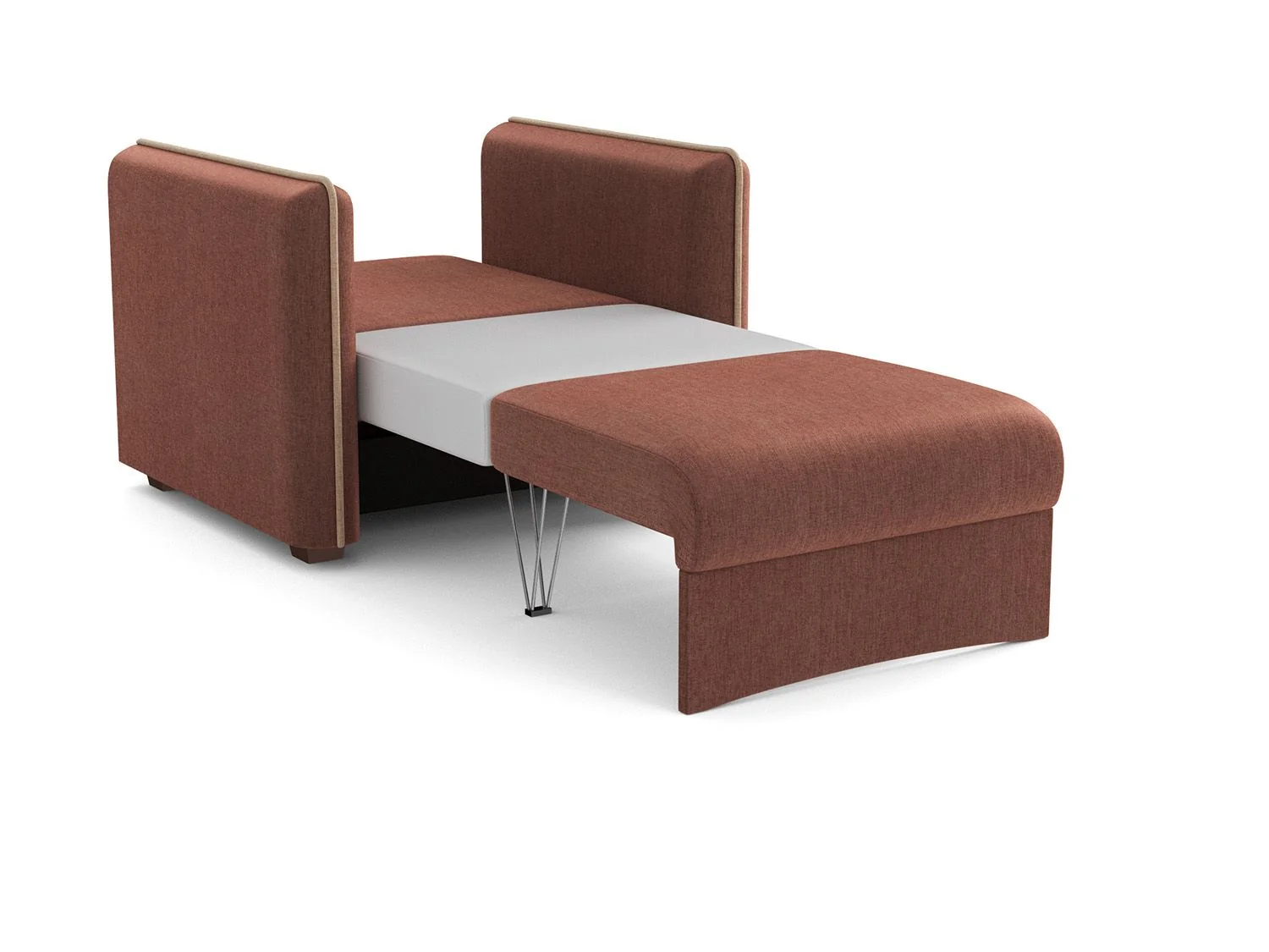 Кресло-кровать Авалон жаккард тесла шоколад/крем