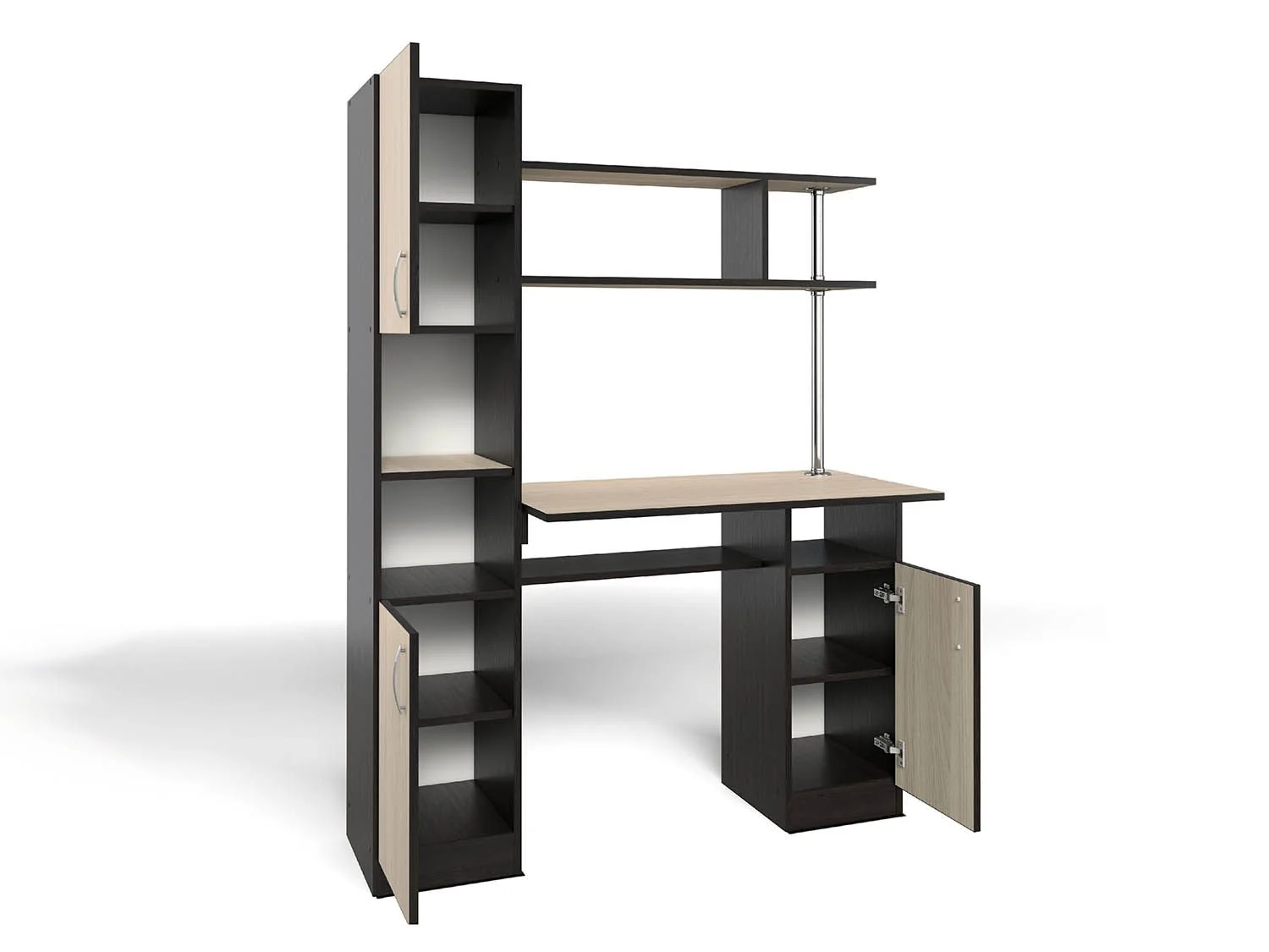 Стол компьютерный СК-7 венге/ясень шимо светлый