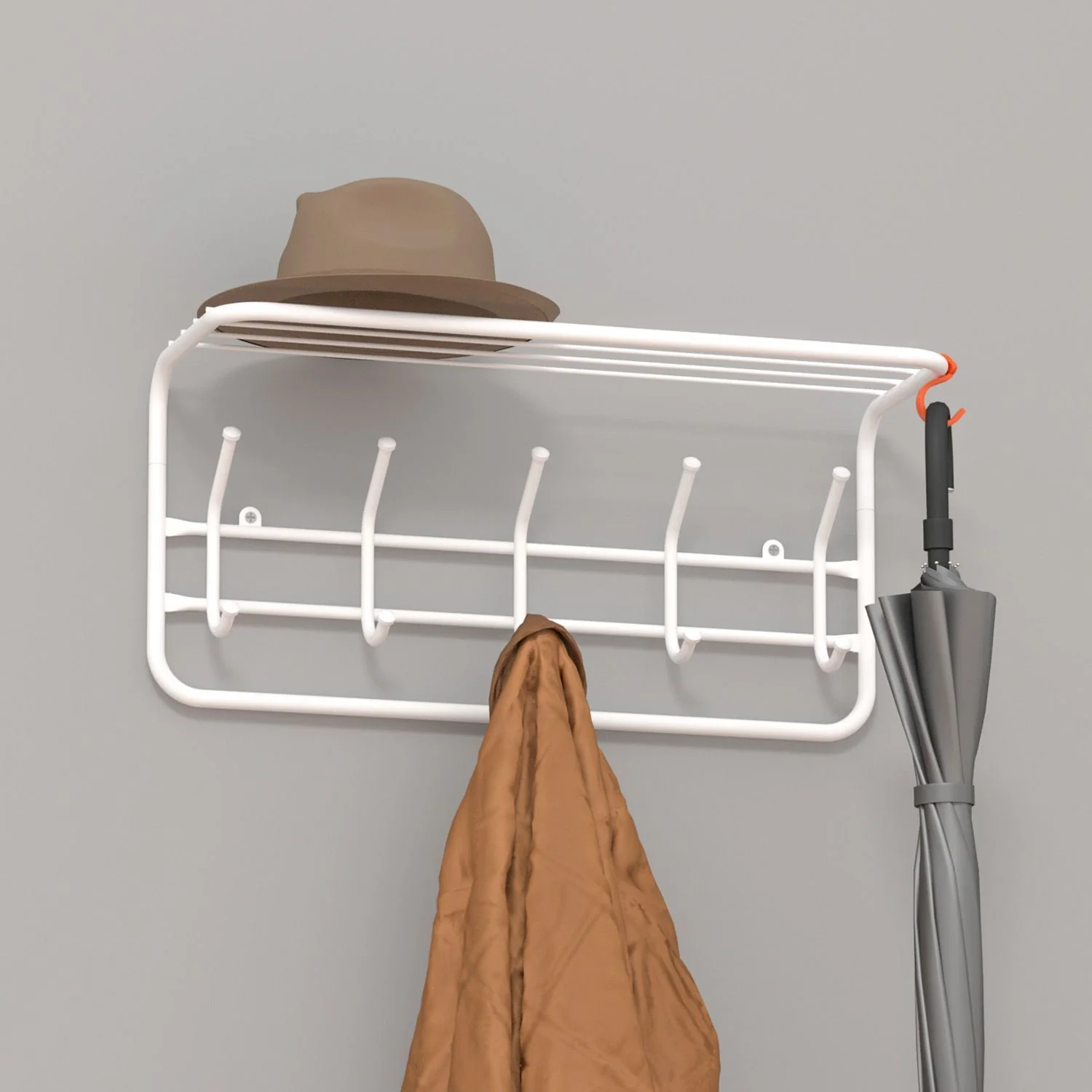 Вешалка с полкой 60 белый