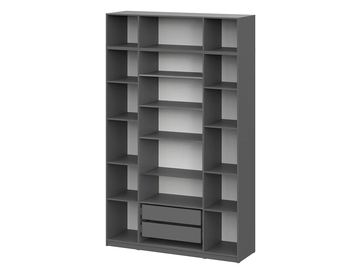 ШК 5 шкаф 1600 + антресоль + полки 2 комплекта + ящики 1 комплект / Графит