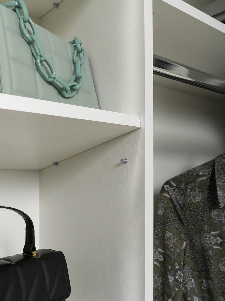 Ливерпуль Шкаф для одежды 13.124.02 Белый/Ясень ваниль