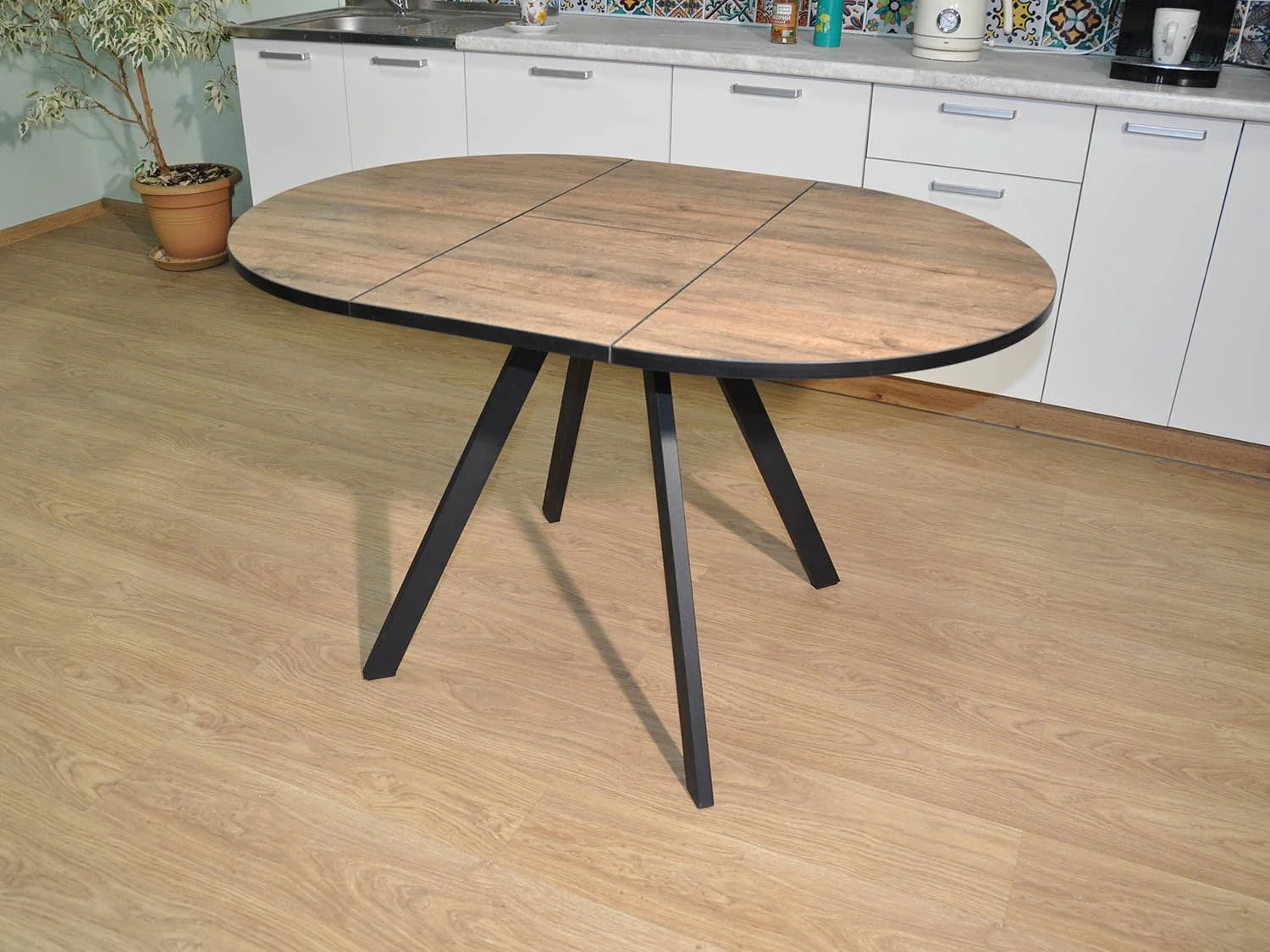 Обеденная группа Нарди / Стул Х 4 шт. / Дуб Веллингтон/черный / бид 10